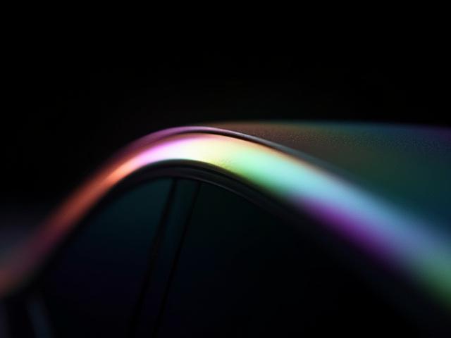 Muestra de pintura automotriz con efecto Colorstream o Chromaflair